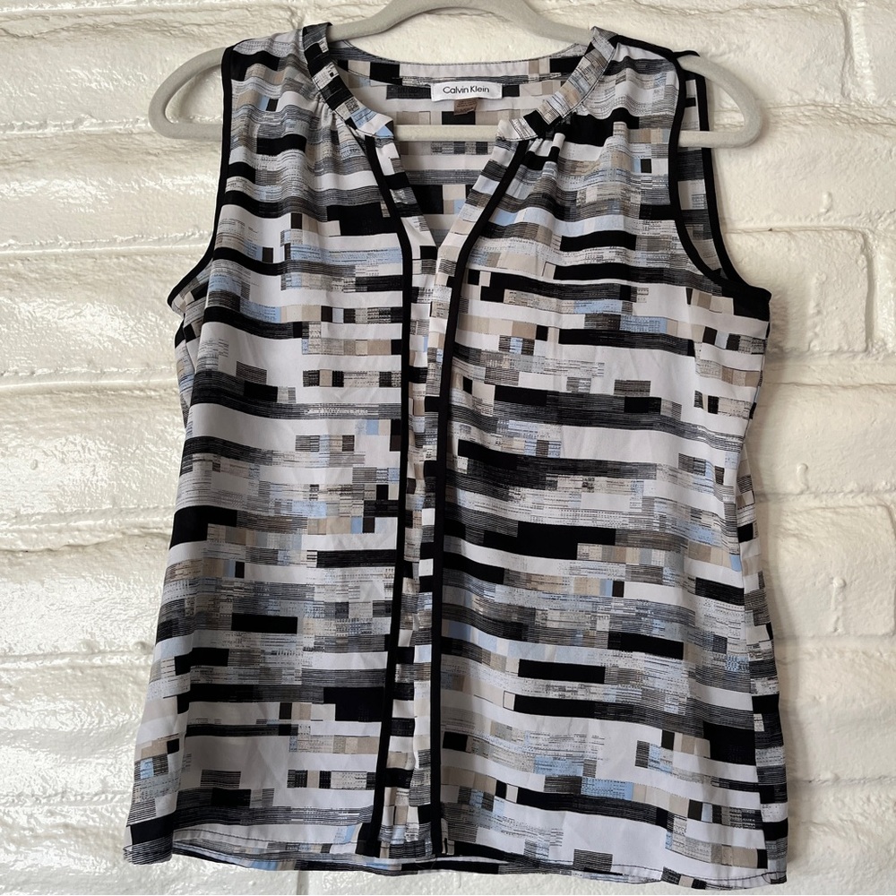Calvin Klein Sleeveless Shell Blouse